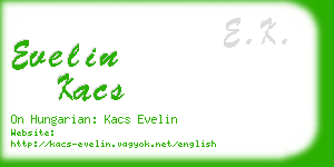 evelin kacs business card